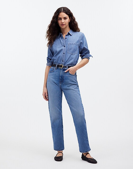 madewell The '90s Straight Crop Jean hazeldell wash
