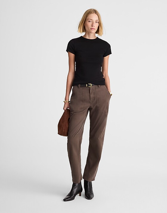 Madewell The '90s Tee In Compact Cotton Jet Black