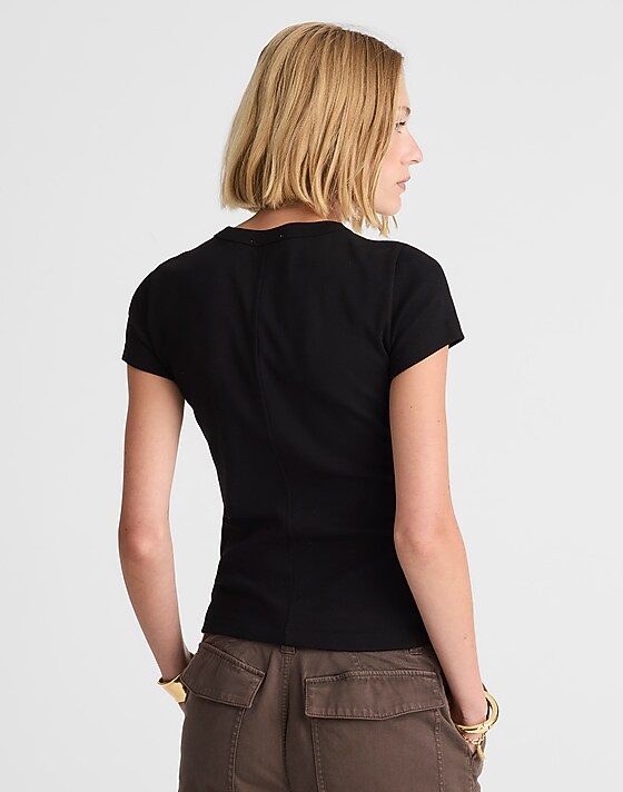 Madewell The '90s Tee In Compact Cotton Jet Black