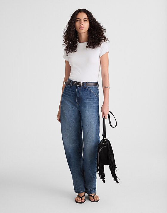 Madewell The 90s Tee In Compact Cotton White