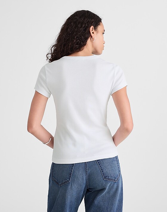 Madewell The 90s Tee In Compact Cotton White