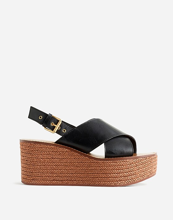 madewell The Amee Wedge Sandal true black