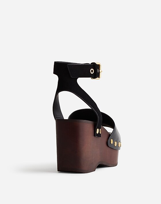 Madewell The Anouk Platform Clog Sandal True Black