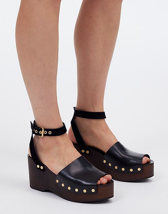 Madewell The Anouk Platform Clog Sandal True Black