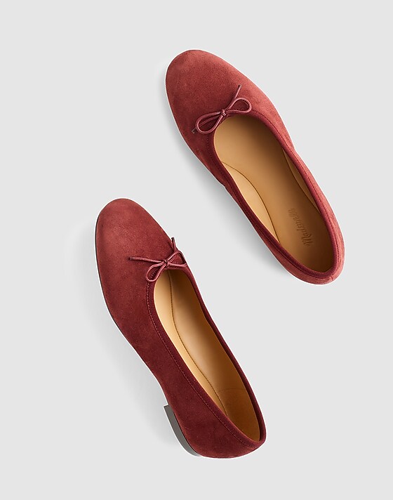 Madewell The April Ballet Flat Dark Merlot