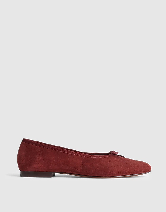 madewell The April Ballet Flat dark merlot