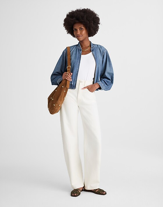 madewell The Balloon Jean tile white
