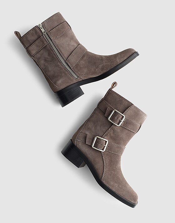 Madewell The Britt Moto Boot Coastal Granite