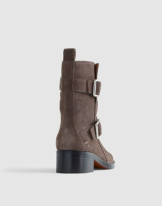 Madewell The Britt Moto Boot Coastal Granite