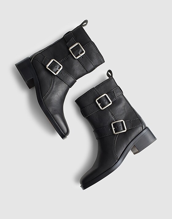 Madewell The Britt Moto Boot True Black