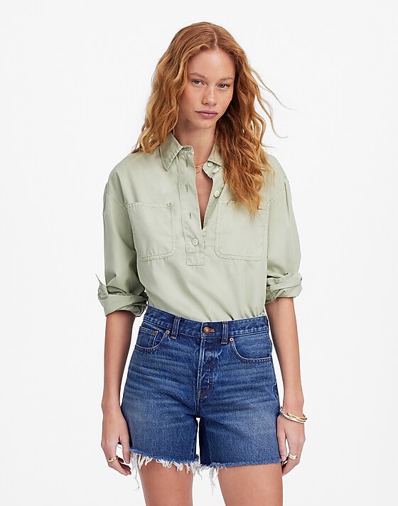 madewell The Brynn Long Short polacheck wash