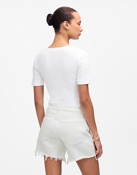 Madewell The Brynn Long Short Pure White