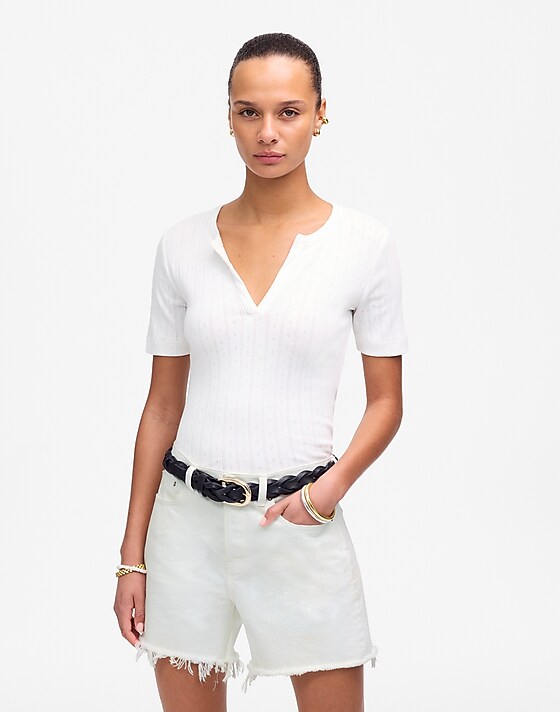 madewell The Brynn Long Short pure white