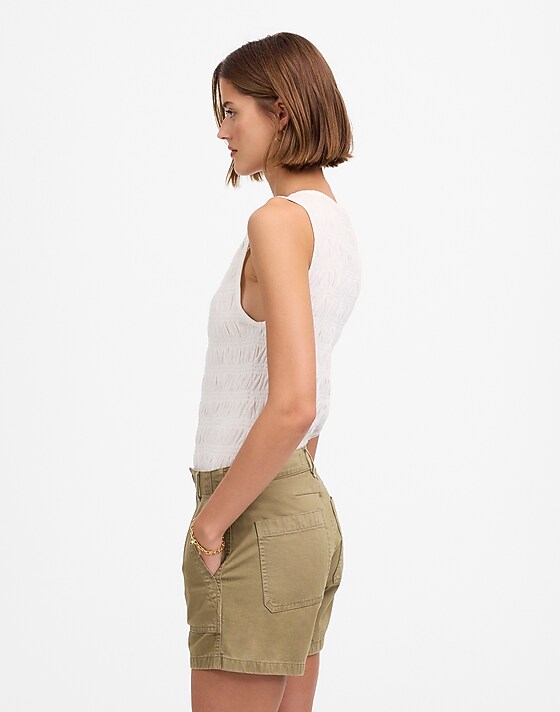 Madewell The Brynn Utility Short Faded Fatigue
