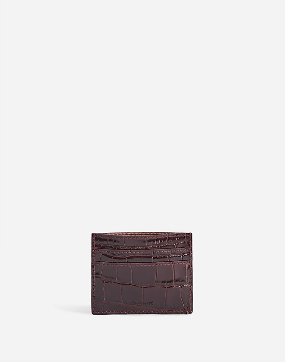 madewell The Card Case chocolate raisin