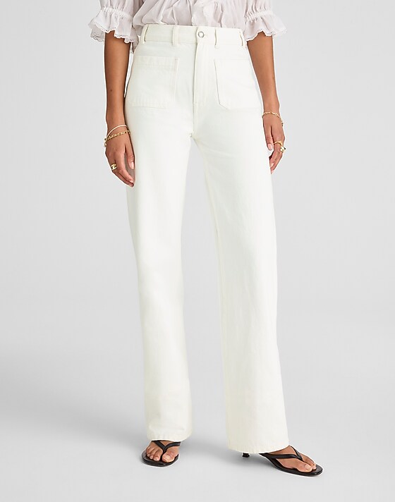 Madewell The Cleo Straight Jean White