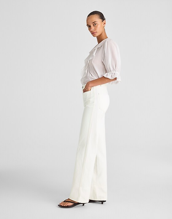 Madewell The Cleo Straight Jean White