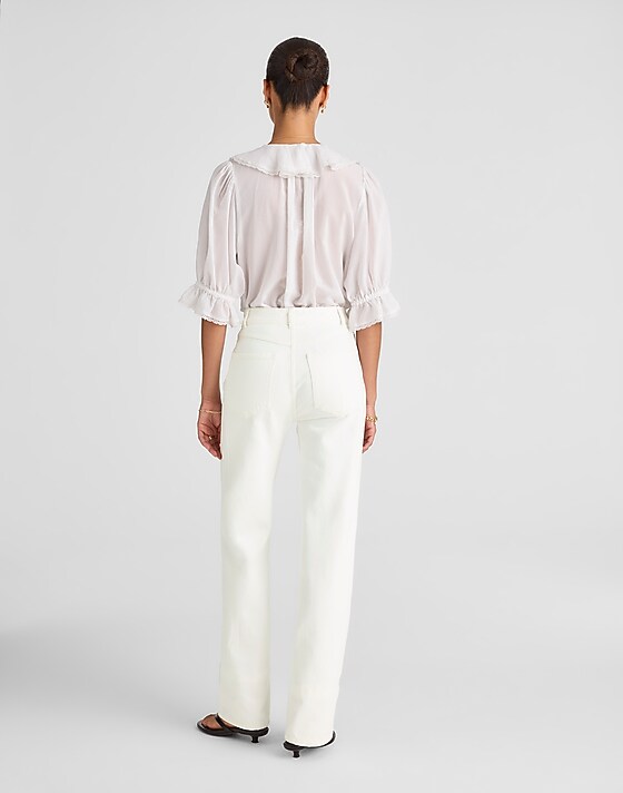 Madewell The Cleo Straight Jean White