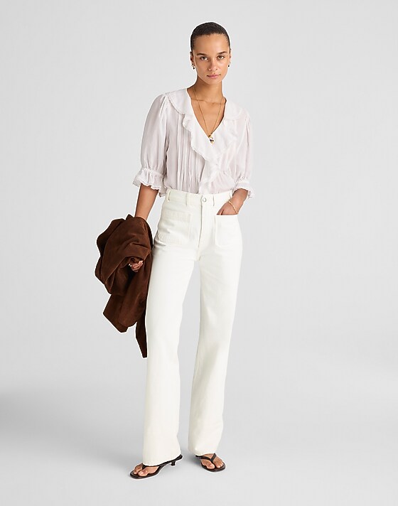 madewell The Cleo Straight Jean white