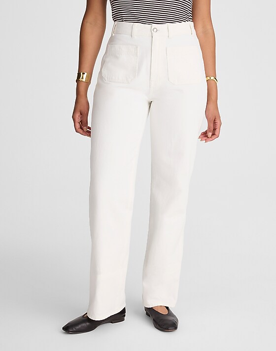 Madewell The Curvy Cleo Straight Jean White