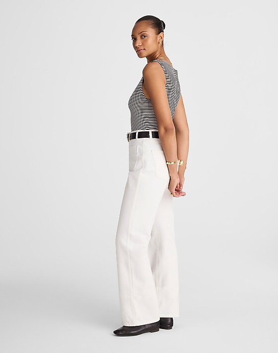 Madewell The Curvy Cleo Straight Jean White