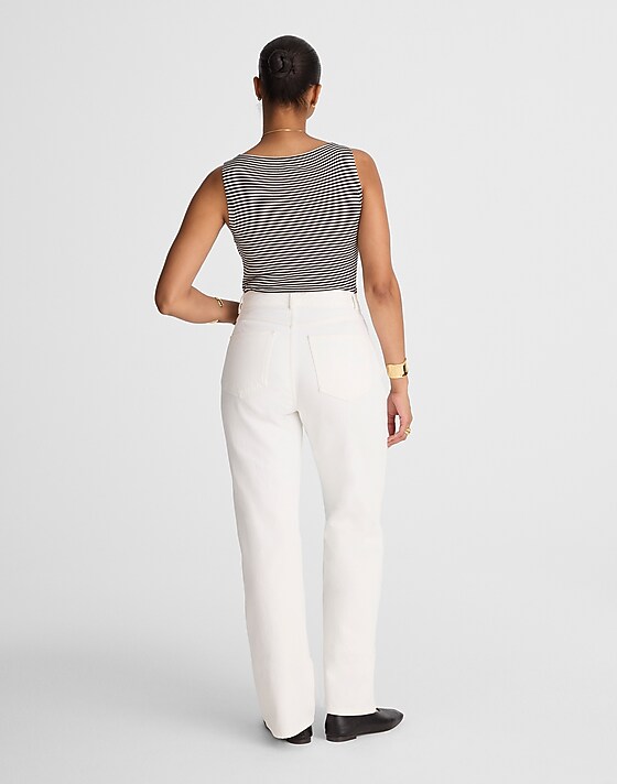 Madewell The Curvy Cleo Straight Jean White