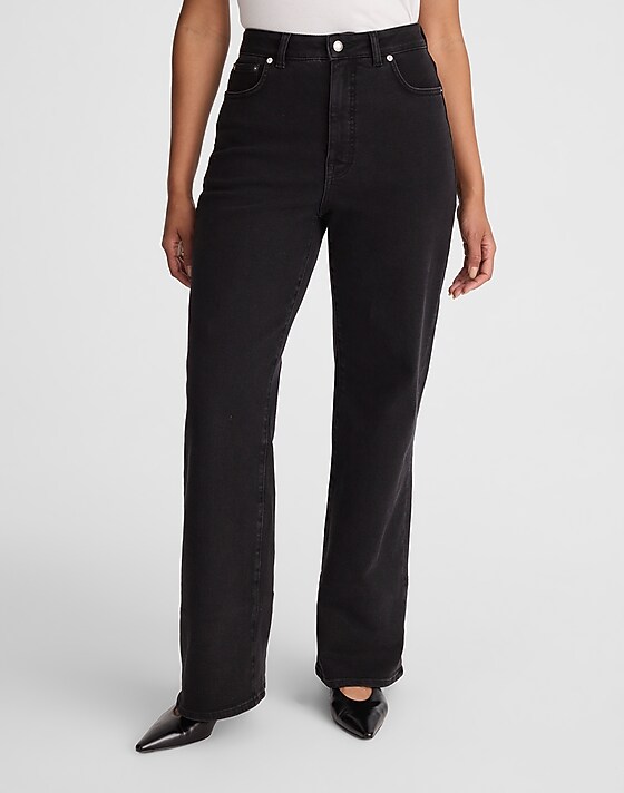 Madewell The Curvy Wide-Leg Jean Black Frost