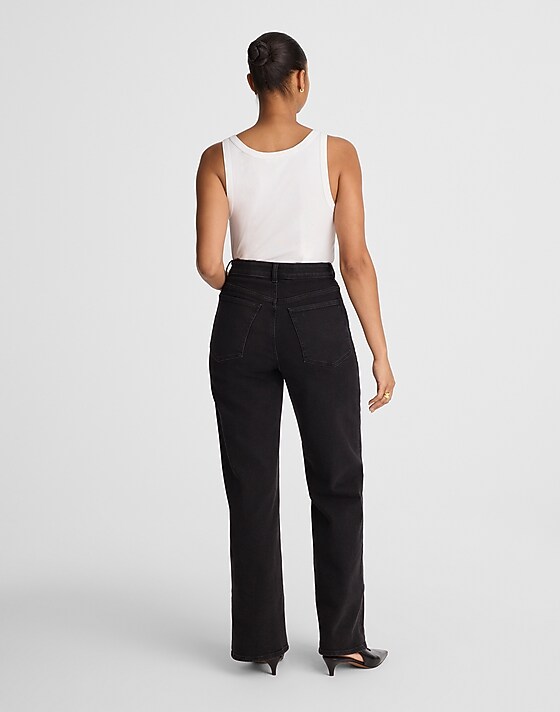 Madewell The Curvy Wide-Leg Jean Black Frost