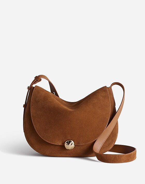 madewell The Dakota Large Saddle Bag aged cognac
