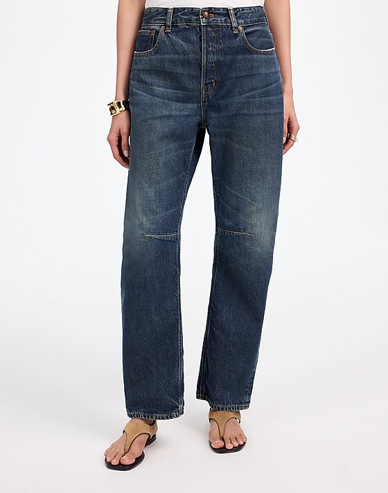 Madewell The Darted Barrel-Leg Jean Danver Wash