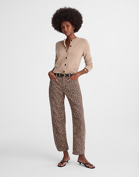 madewell The Darted Barrel-Leg Jean dark mocha