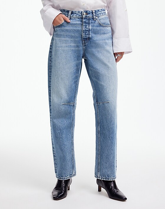 Madewell The Darted Barrel-Leg Jean Dobbins Wash