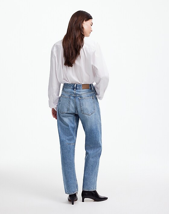 Madewell The Darted Barrel-Leg Jean Dobbins Wash