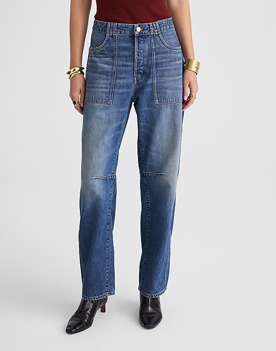 Madewell The Darted Barrel-Leg Jean Irmo Wash
