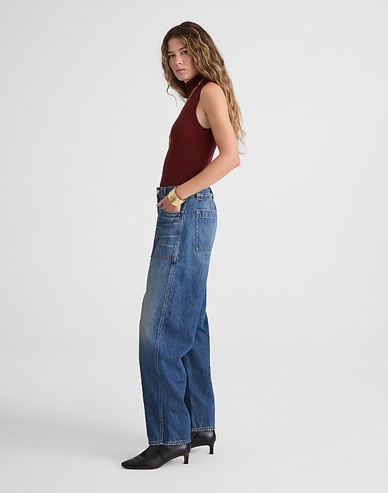 Madewell The Darted Barrel-Leg Jean Irmo Wash