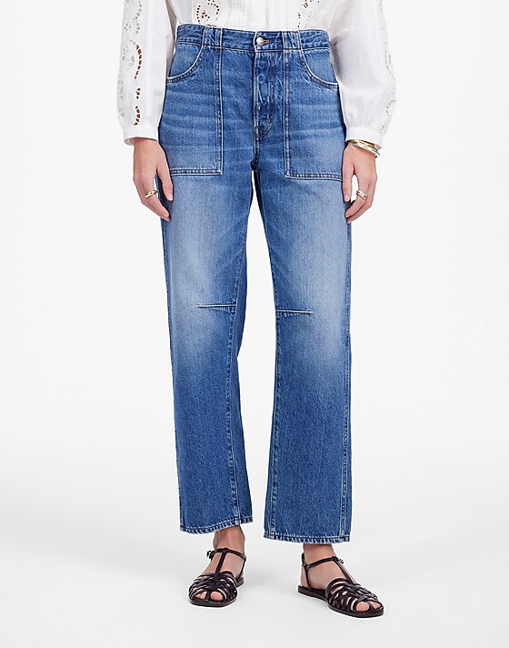 Madewell The Darted Barrel-Leg Jean Kingsmark Wash