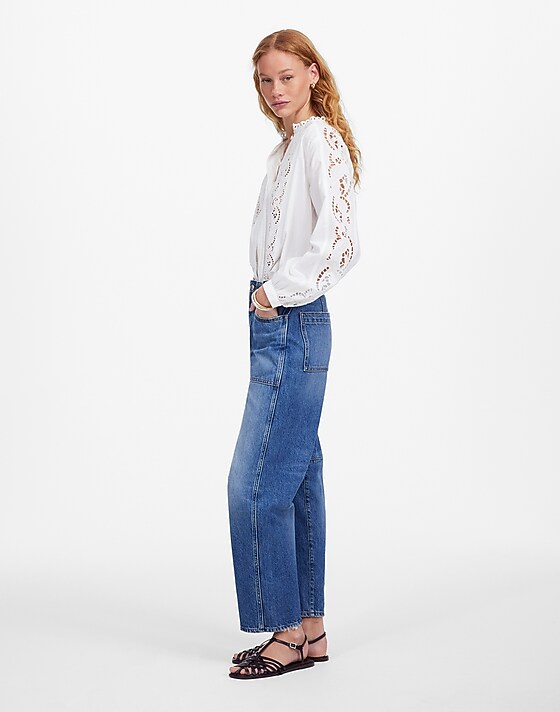 Madewell The Darted Barrel-Leg Jean Kingsmark Wash