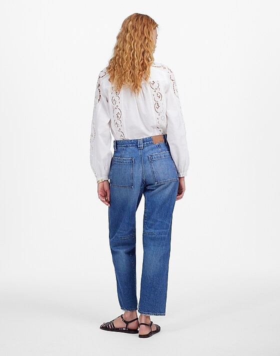 Madewell The Darted Barrel-Leg Jean Kingsmark Wash