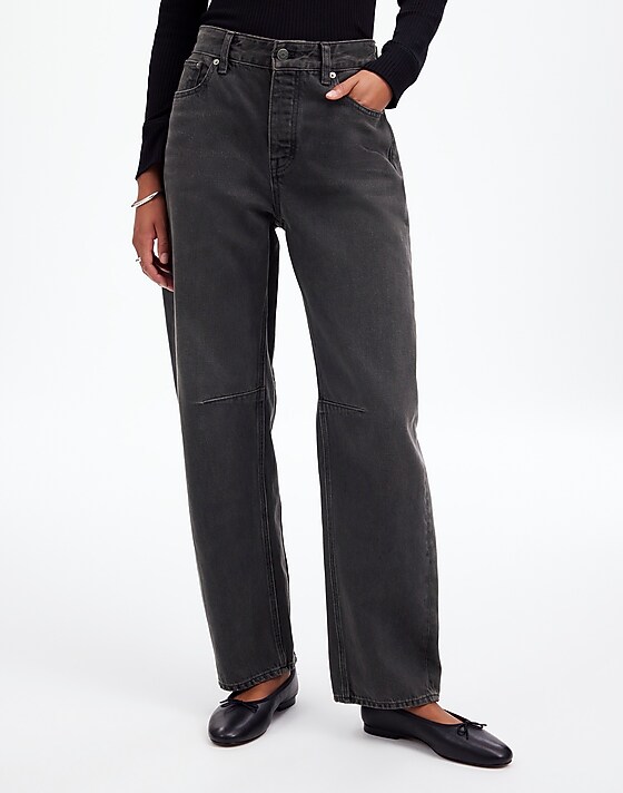 Madewell The Darted Barrel-Leg Jean Olenda Wash