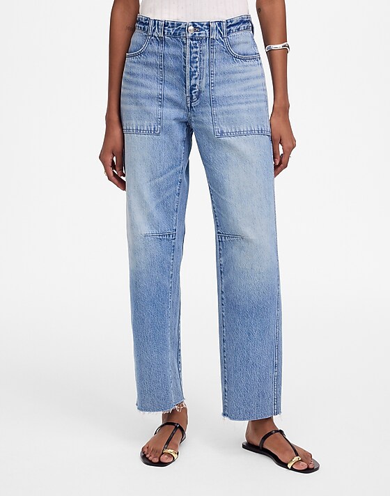 Madewell The Darted Barrel-Leg Jean Riverbend Wash