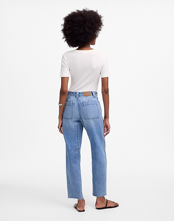 Madewell The Darted Barrel-Leg Jean Riverbend Wash