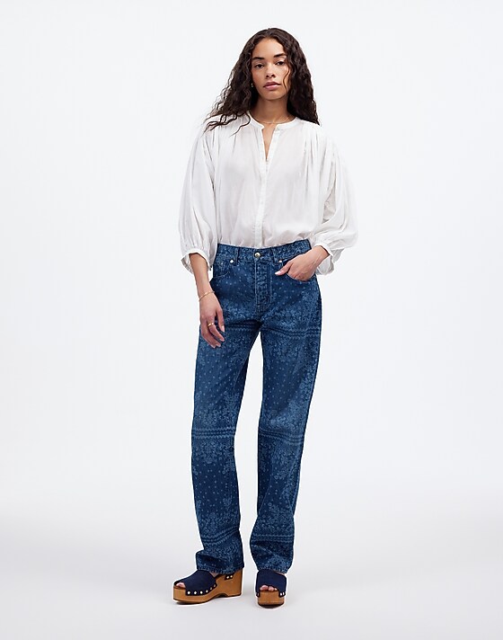 madewell The Dean Easy Straight Jean dark navy