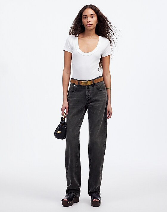 madewell The Dean Easy Straight Jean ripley wash