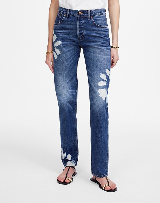 Madewell The Dean Easy Straight Jean Shibori Wash