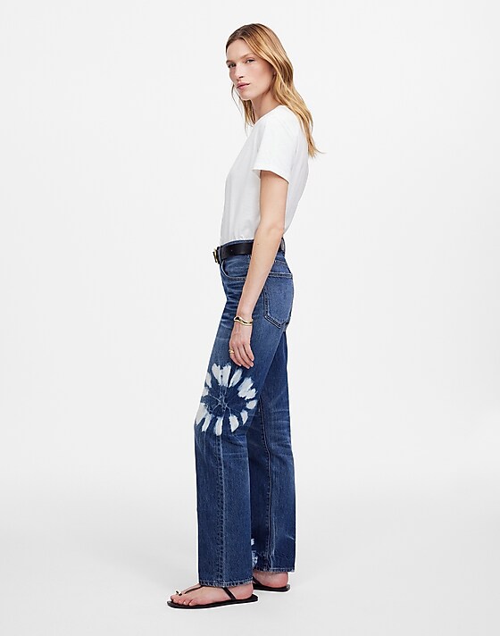 Madewell The Dean Easy Straight Jean Shibori Wash
