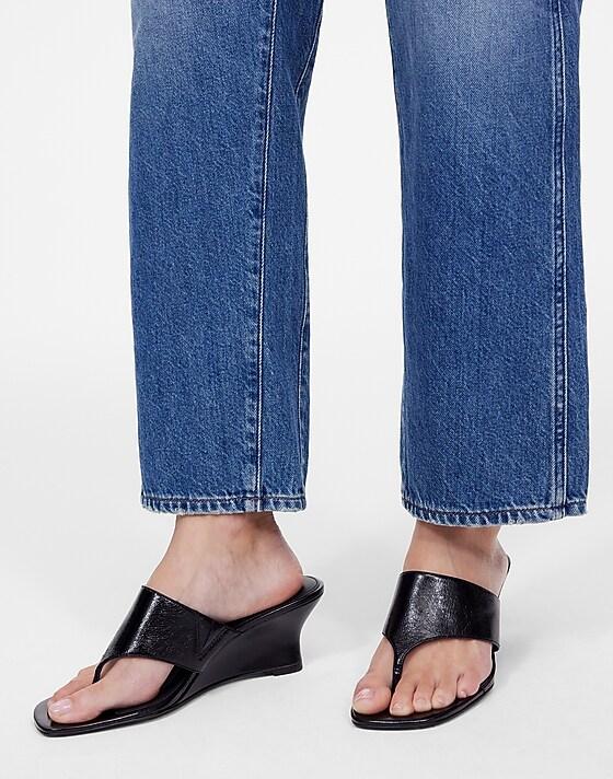Madewell The Deanna Thong Wedge Sandal True Black
