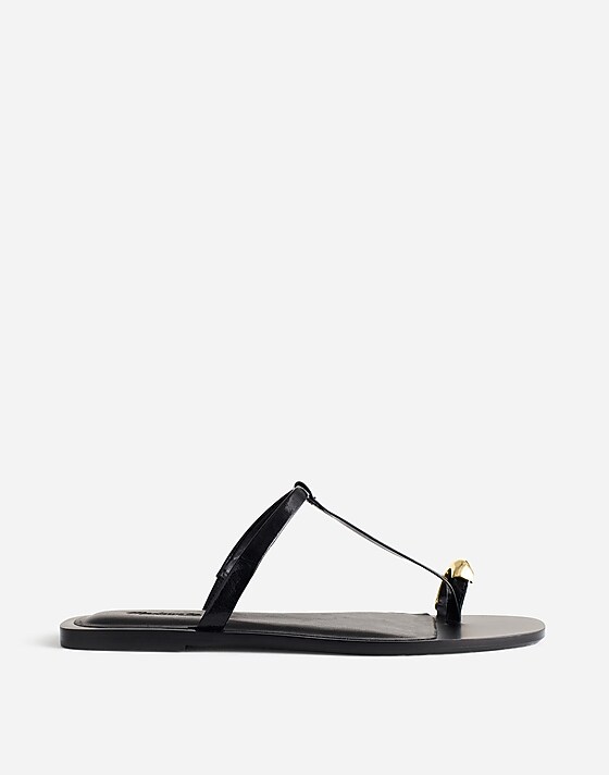 madewell The Dessa Toe Ring Sandal true black