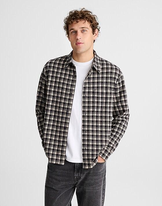 madewell The Devoe Knit Shirt charcoal