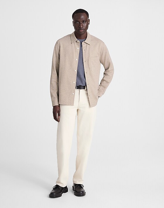 madewell The Devoe Knit Shirt fatigue khaki