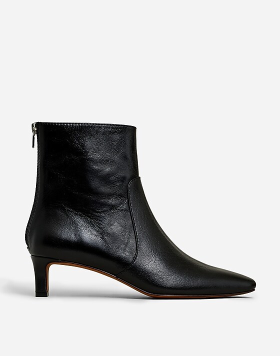 madewell The Dimes Kitten-Heel Boot true black